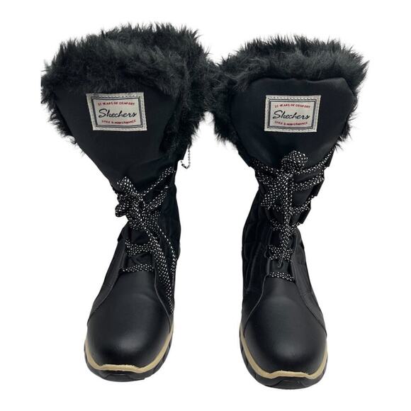 Skechers Shoes - Skechers  women’s Synergy Real Estate Snow Boots sz 9 black quilted waterproof